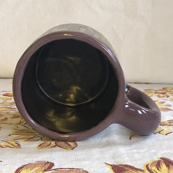 Mara Pottery Heavy Stoneware Mug Purple Cacti Cactus Desert Coffee Mug - Picture 5 of 6